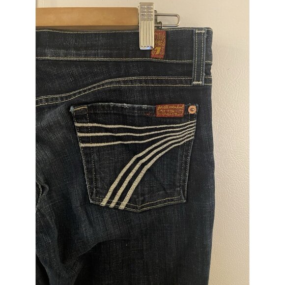 7 FOR ALL MANKIND DOJO WIDE LEG FLARE JEANS SZ 30 - Picture 4 of 6